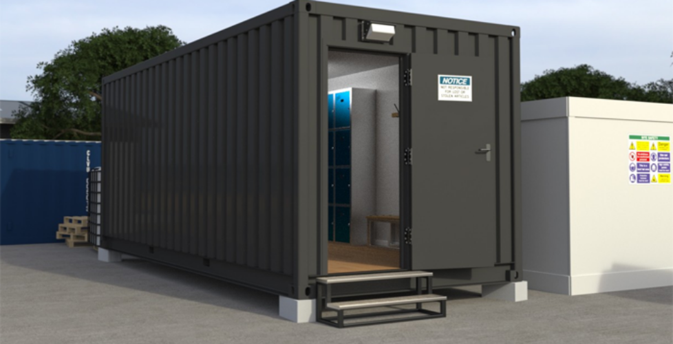 ruang ganti dari container bekas