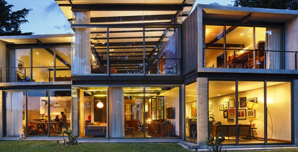 rumah mewah dari kontainer bekas
